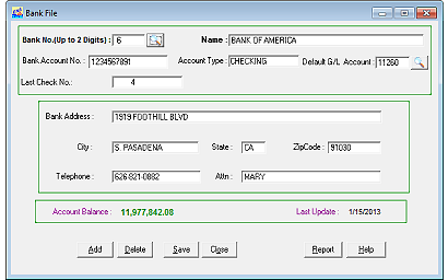 OMS Bank Reconciliation Module